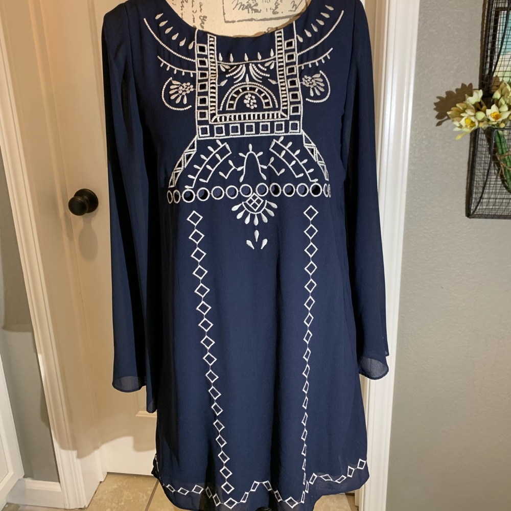Crystal Doll Navy Blue Dress